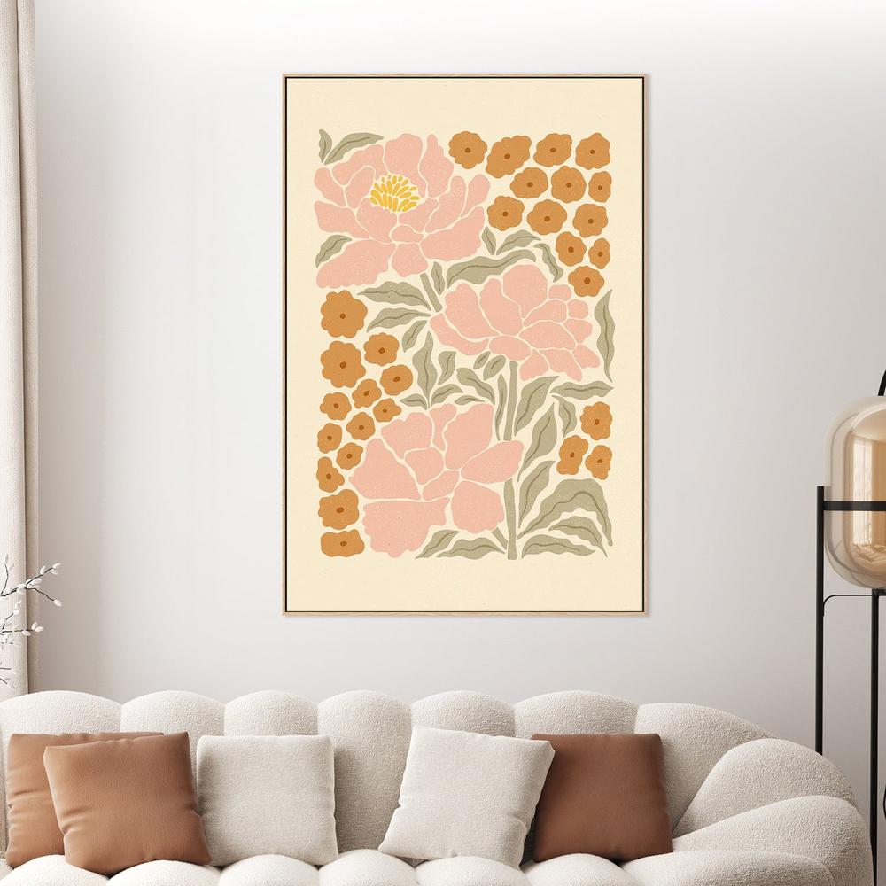 wall-art-print-canvas-poster-framed-Soft Pink Peonies-2