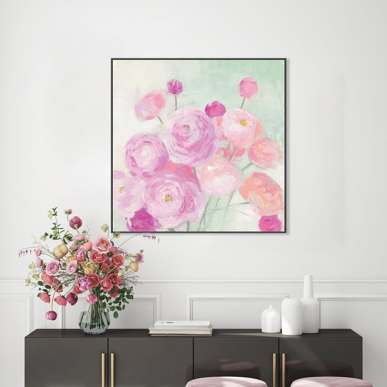 wall-art-print-canvas-poster-framed-Soft Ranunculus-by-Julia Purinton-Gioia Wall Art