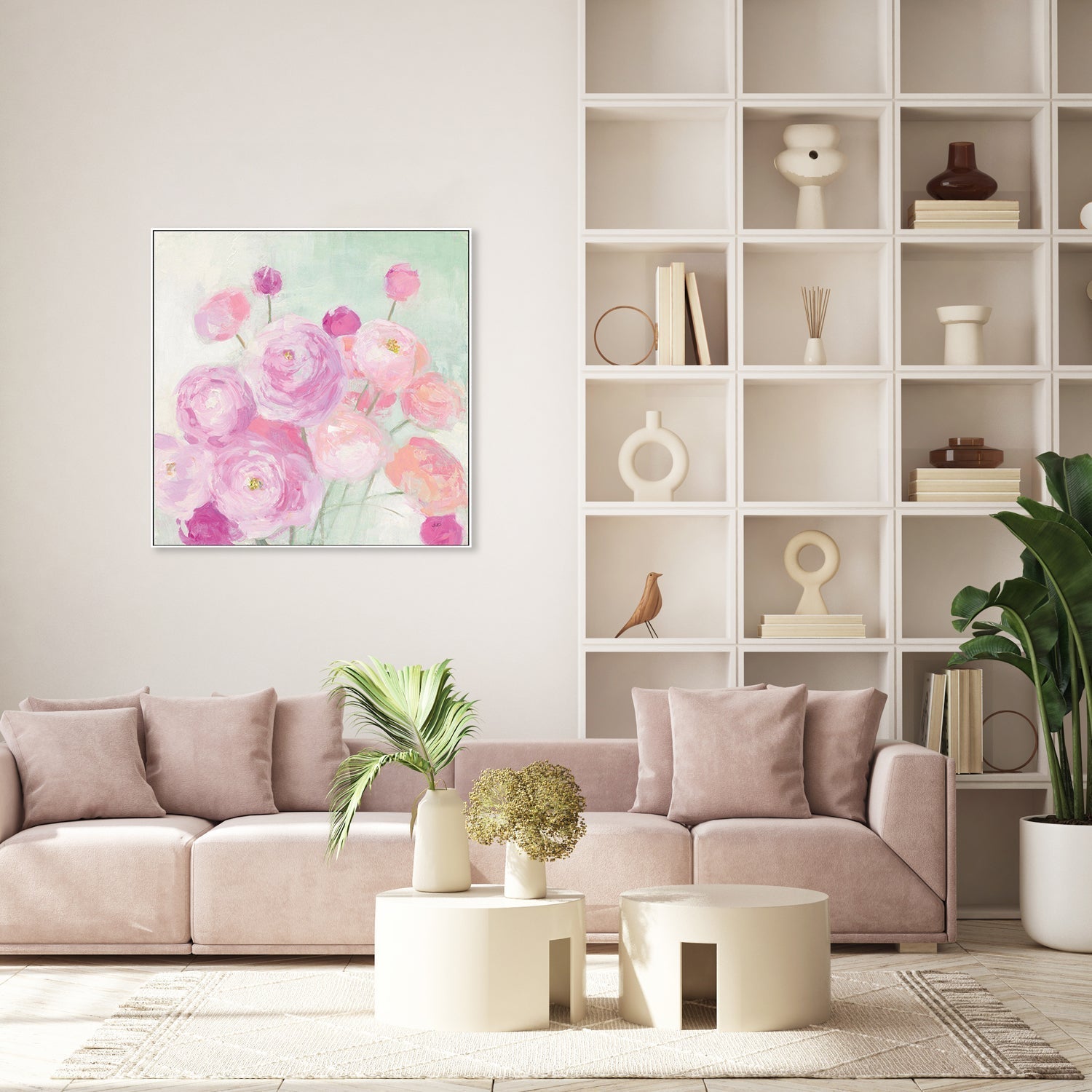 wall-art-print-canvas-poster-framed-Soft Ranunculus-by-Julia Purinton-Gioia Wall Art