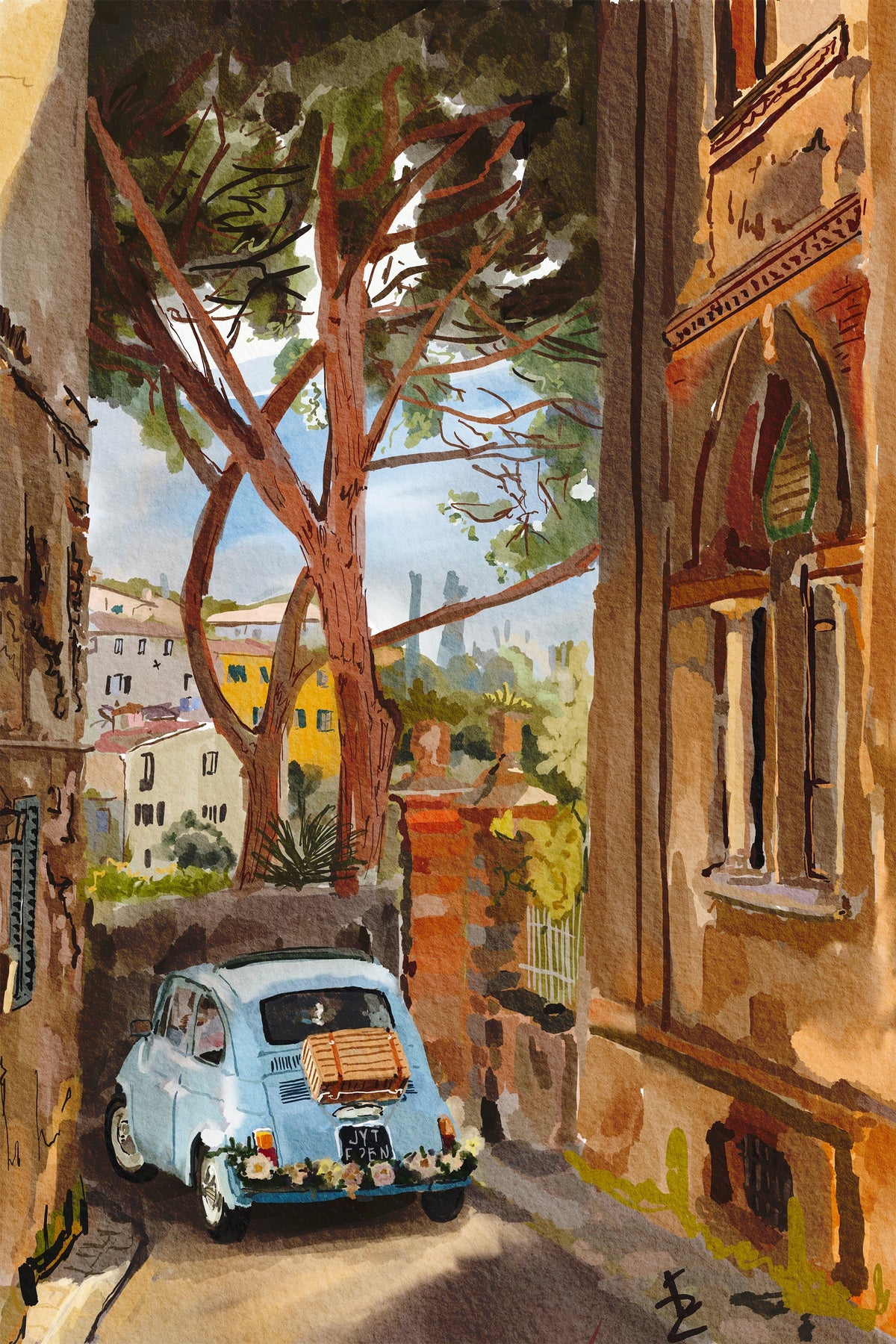 wall-art-print-canvas-poster-framed-Somewhere in Tuscany-1