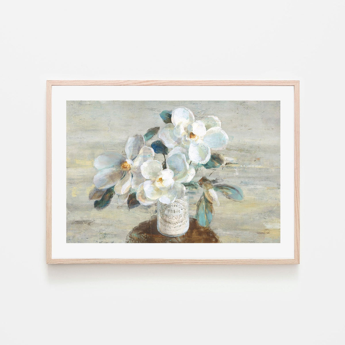 wall-art-print-canvas-poster-framed-Sophies Magnolia Neutral-by-Danhui Nai-Gioia Wall Art