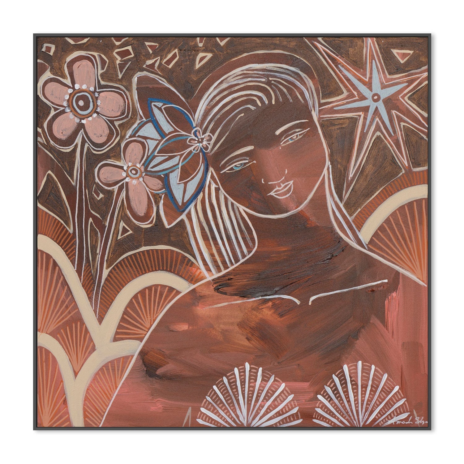 wall-art-print-canvas-poster-framed-Soul Sisters, Style A, Rhodanite And Garnet , By Amanda Skye-3