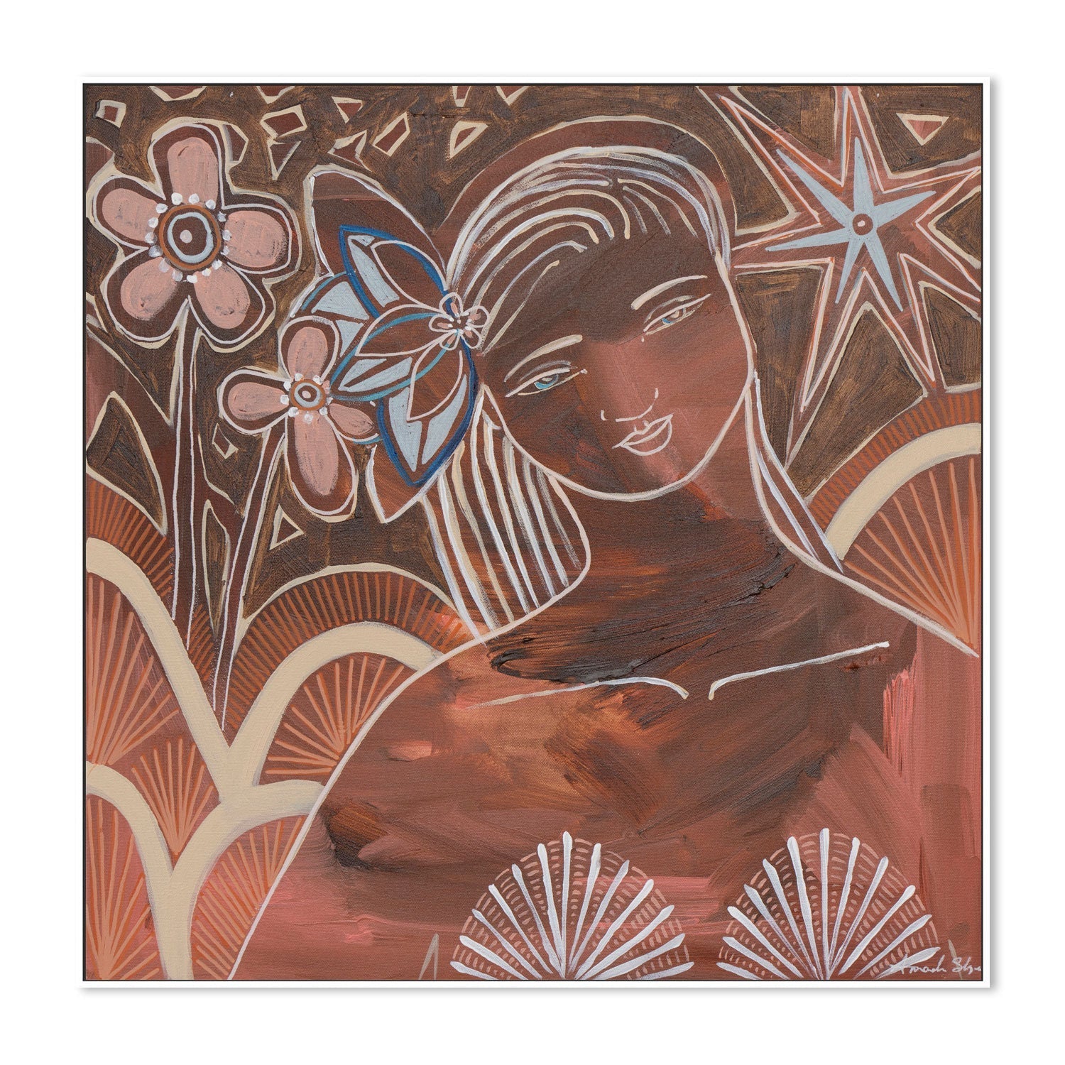 wall-art-print-canvas-poster-framed-Soul Sisters, Style A, Rhodanite And Garnet , By Amanda Skye-5