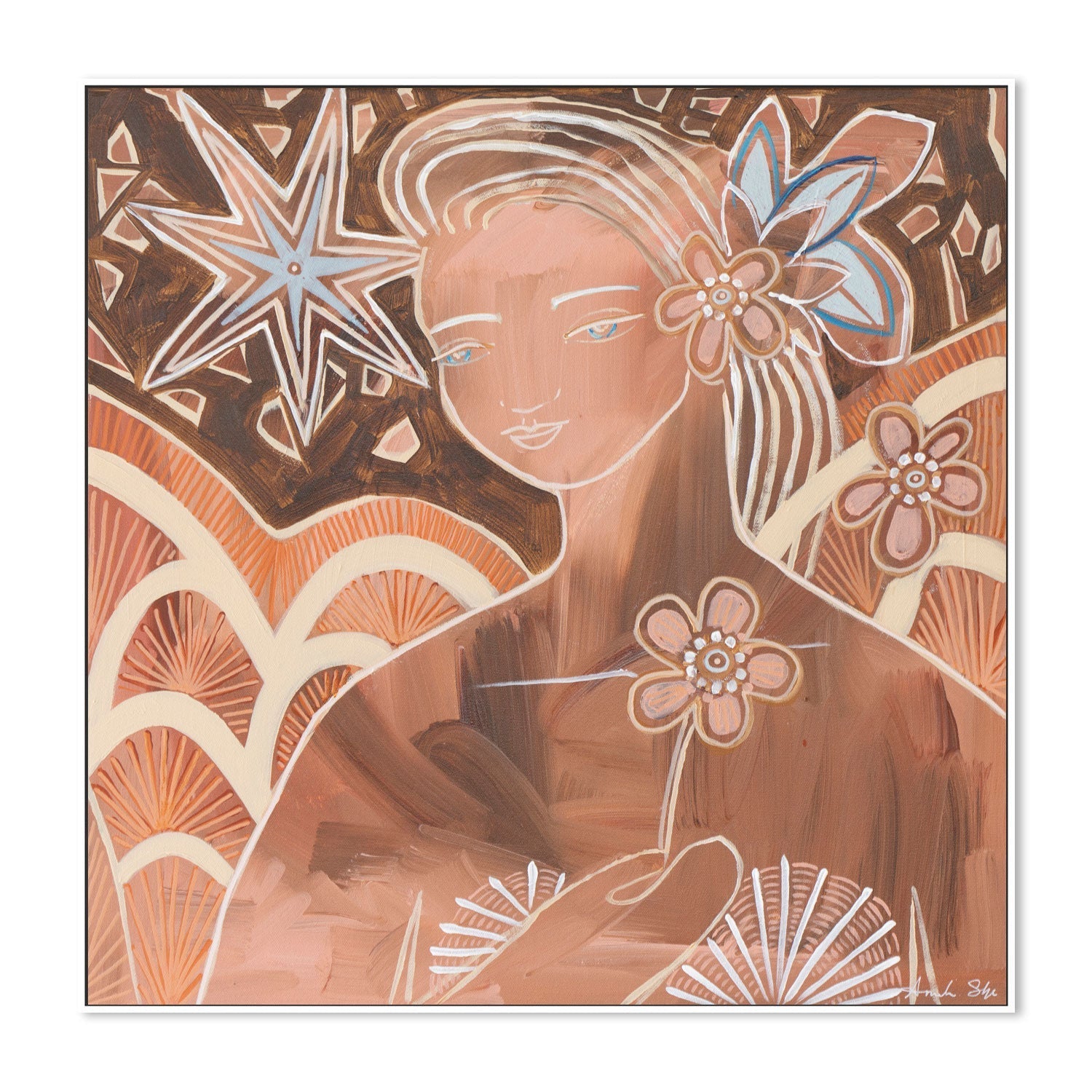 wall-art-print-canvas-poster-framed-Soul Sisters, Style B, Rhodanite And Garnet , By Amanda Skye-5