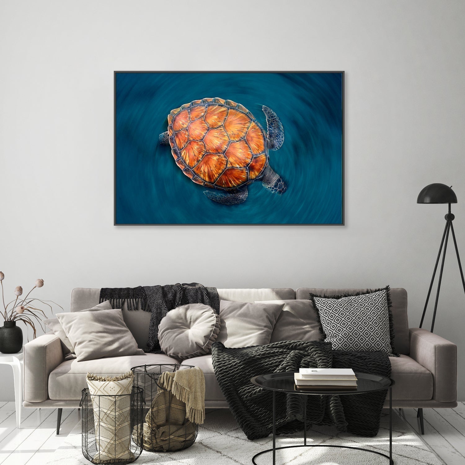 wall-art-print-canvas-poster-framed-Spin turtle, by Sergi Garcia-by-Plus X Studio-Gioia Wall Art