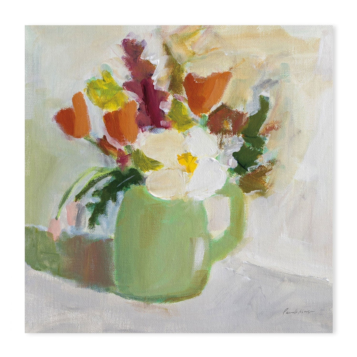 wall-art-print-canvas-poster-framed-Spring in a Green Pitcher-by-Pamela Munger-Gioia Wall Art