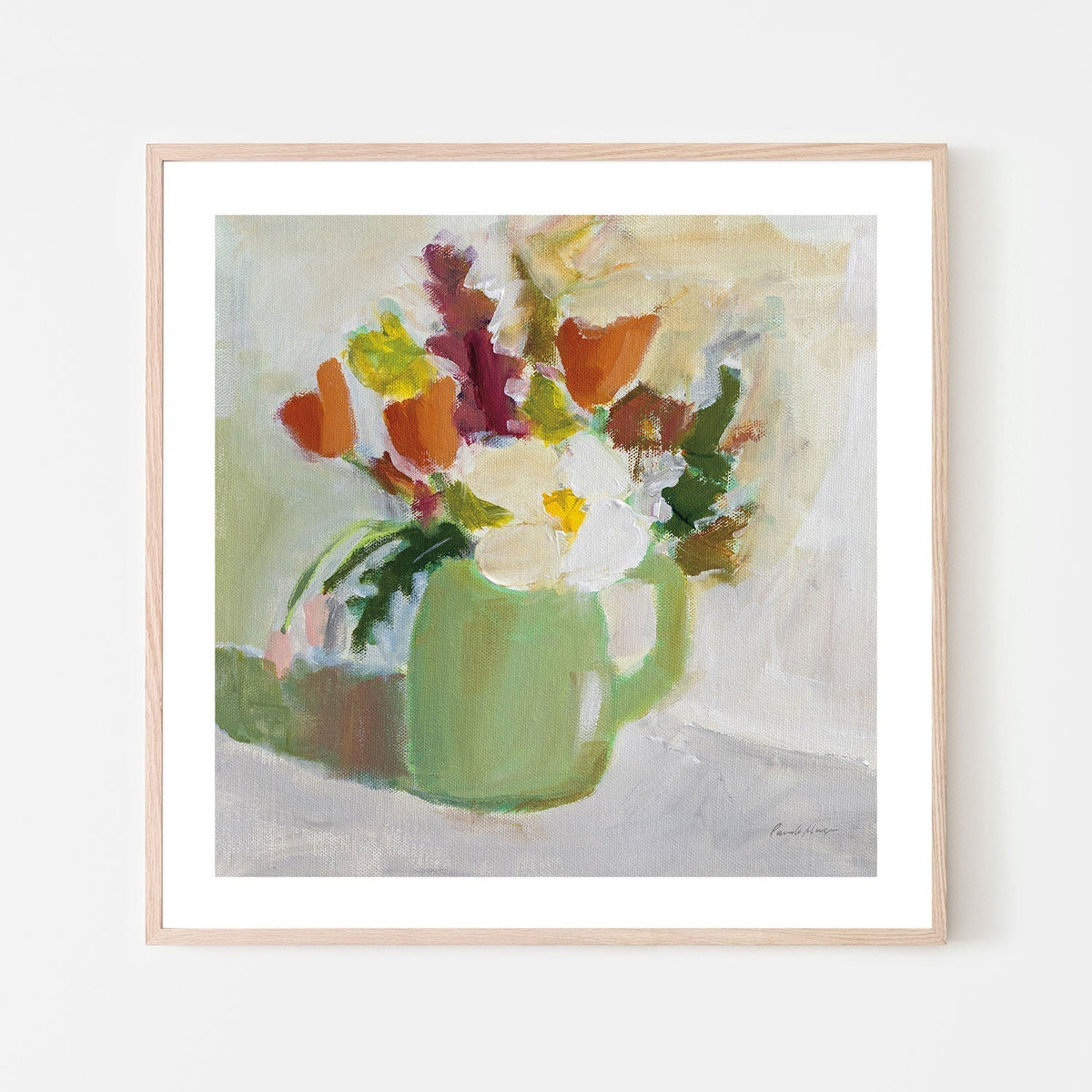 wall-art-print-canvas-poster-framed-Spring in a Green Pitcher-by-Pamela Munger-Gioia Wall Art