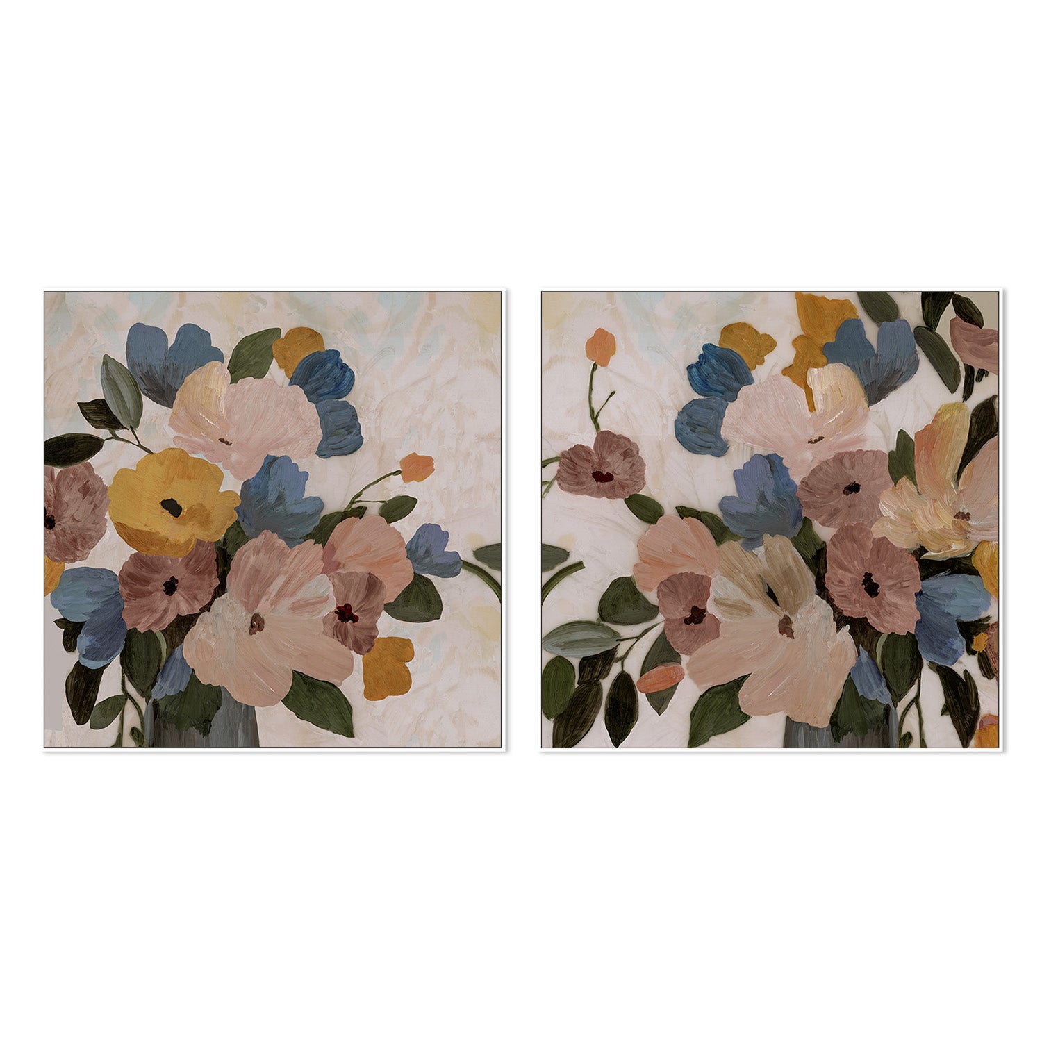 wall-art-print-canvas-poster-framed-Spring Picks Mocha Tone, Style A & B, Set Of 2 , By Asia Jensen-5