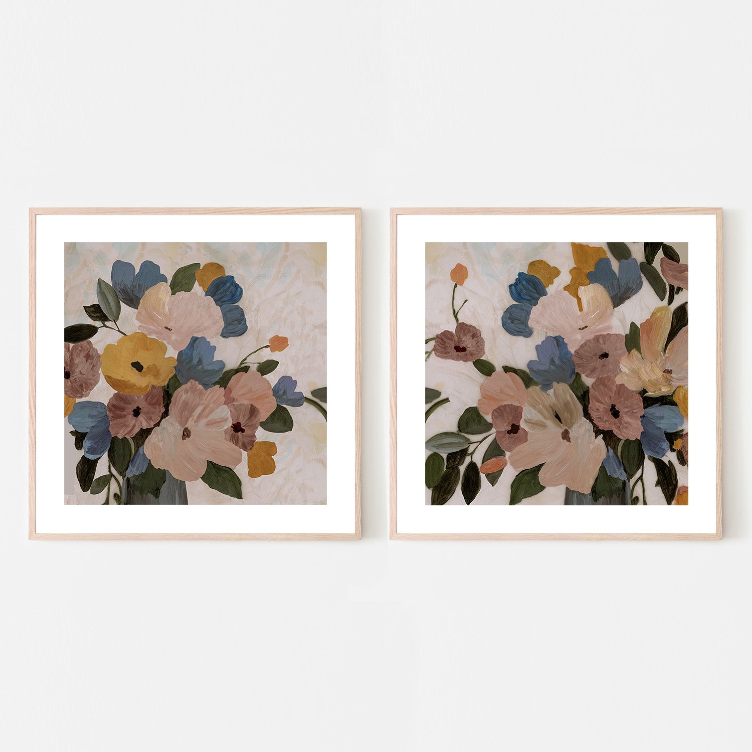wall-art-print-canvas-poster-framed-Spring Picks Mocha Tone, Style A & B, Set Of 2 , By Asia Jensen-6