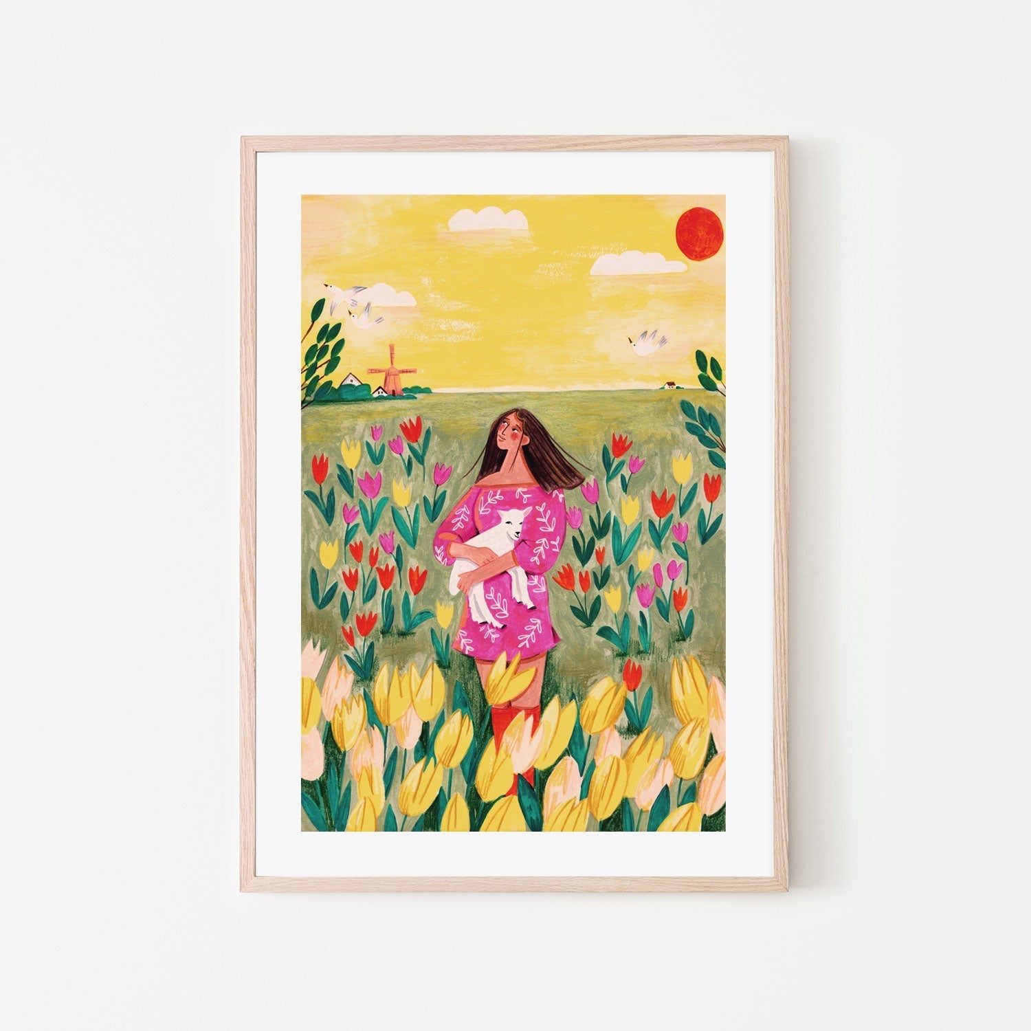 wall-art-print-canvas-poster-framed-Spring Woman , By Caroline Bonne Muller-6