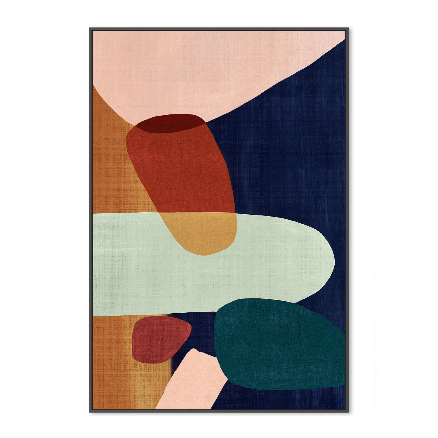 wall-art-print-canvas-poster-framed-Stacking Pebbles, Style A , By Eva Watts-3