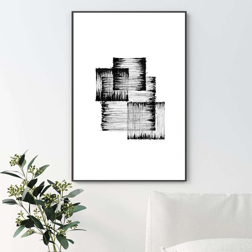wall-art-print-canvas-poster-framed-Stick Ink, Style A-by-Danushka Abeygoda-Gioia Wall Art
