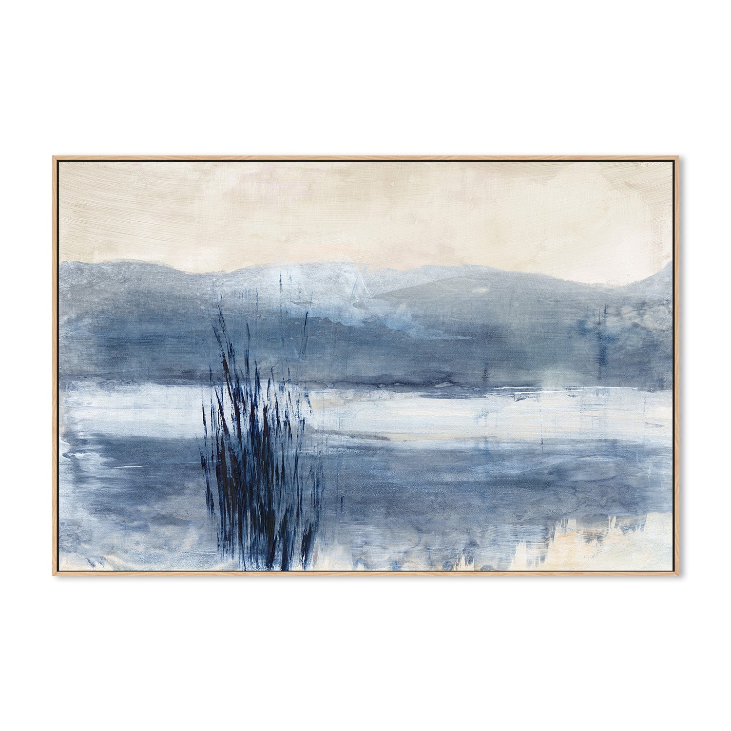 wall-art-print-canvas-poster-framed-Still Blue Water, Style A , By Maya Woods-4