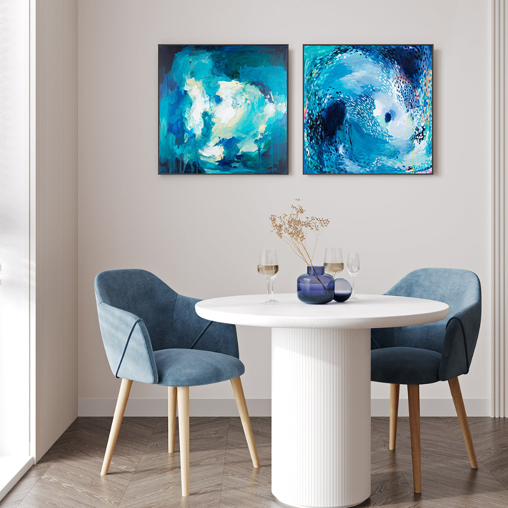 wall-art-print-canvas-poster-framed-Still & The moon pull the tide, Set Of 2 , By Amira Rahim-GIOIA-WALL-ART
