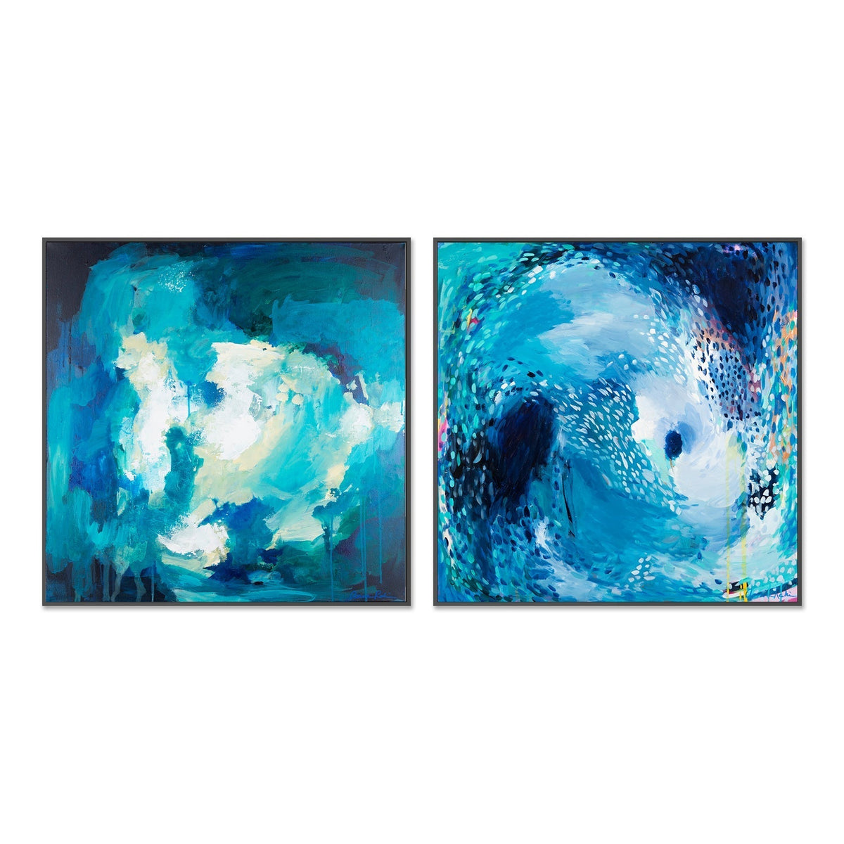 wall-art-print-canvas-poster-framed-Still & The moon pull the tide, Set Of 2 , By Amira Rahim-GIOIA-WALL-ART