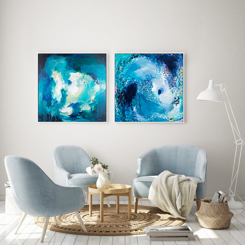 wall-art-print-canvas-poster-framed-Still & The moon pull the tide, Set Of 2 , By Amira Rahim-GIOIA-WALL-ART