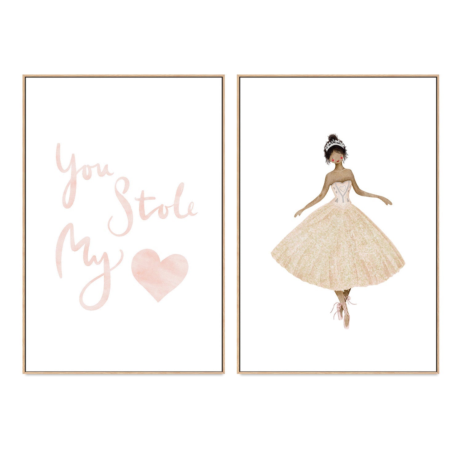 wall-art-print-canvas-poster-framed-Stole My Heart and Sugar Plum Fairy, Set Of 2 , By Leah Straatsma-4