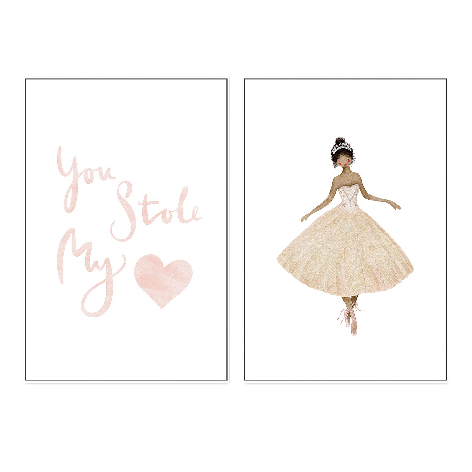 wall-art-print-canvas-poster-framed-Stole My Heart and Sugar Plum Fairy, Set Of 2 , By Leah Straatsma-5