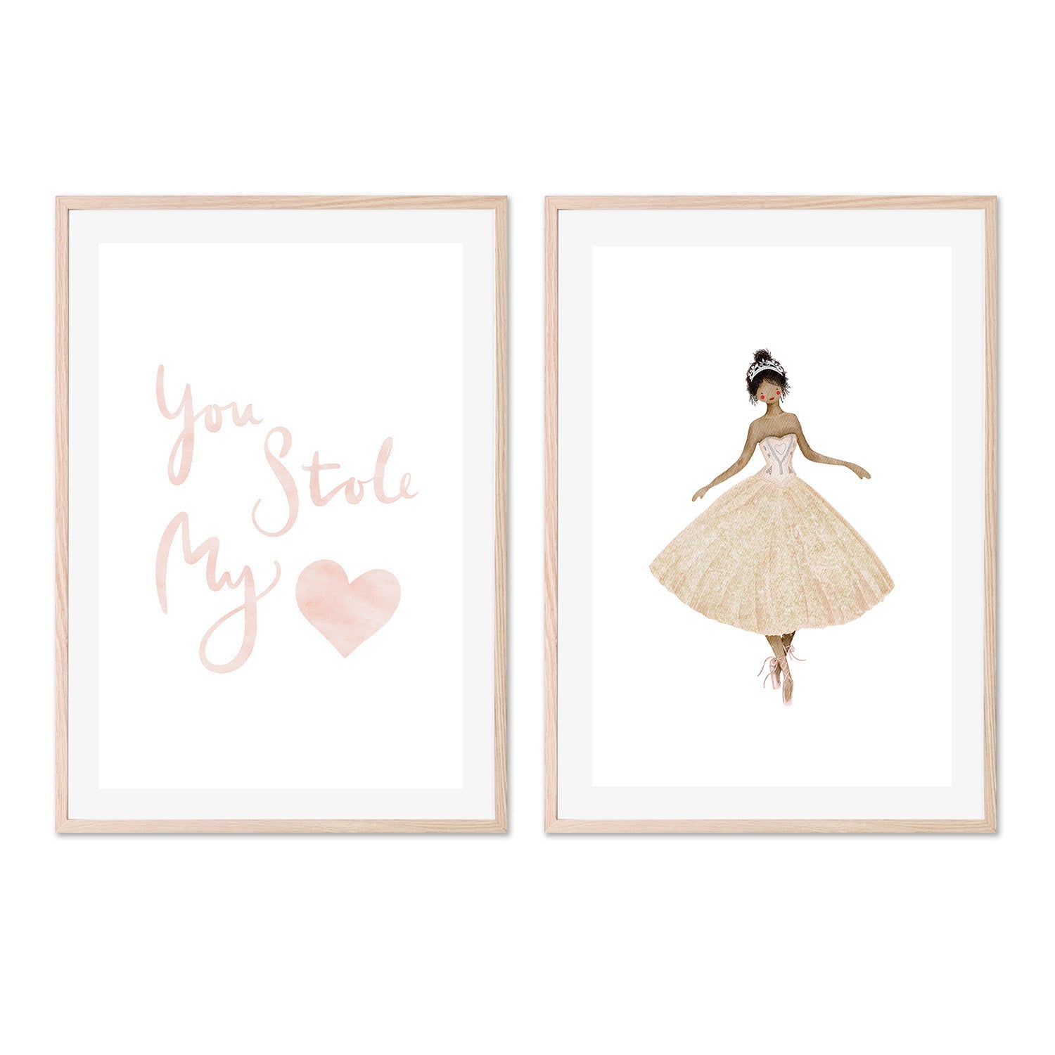 wall-art-print-canvas-poster-framed-Stole My Heart and Sugar Plum Fairy, Set Of 2 , By Leah Straatsma-6