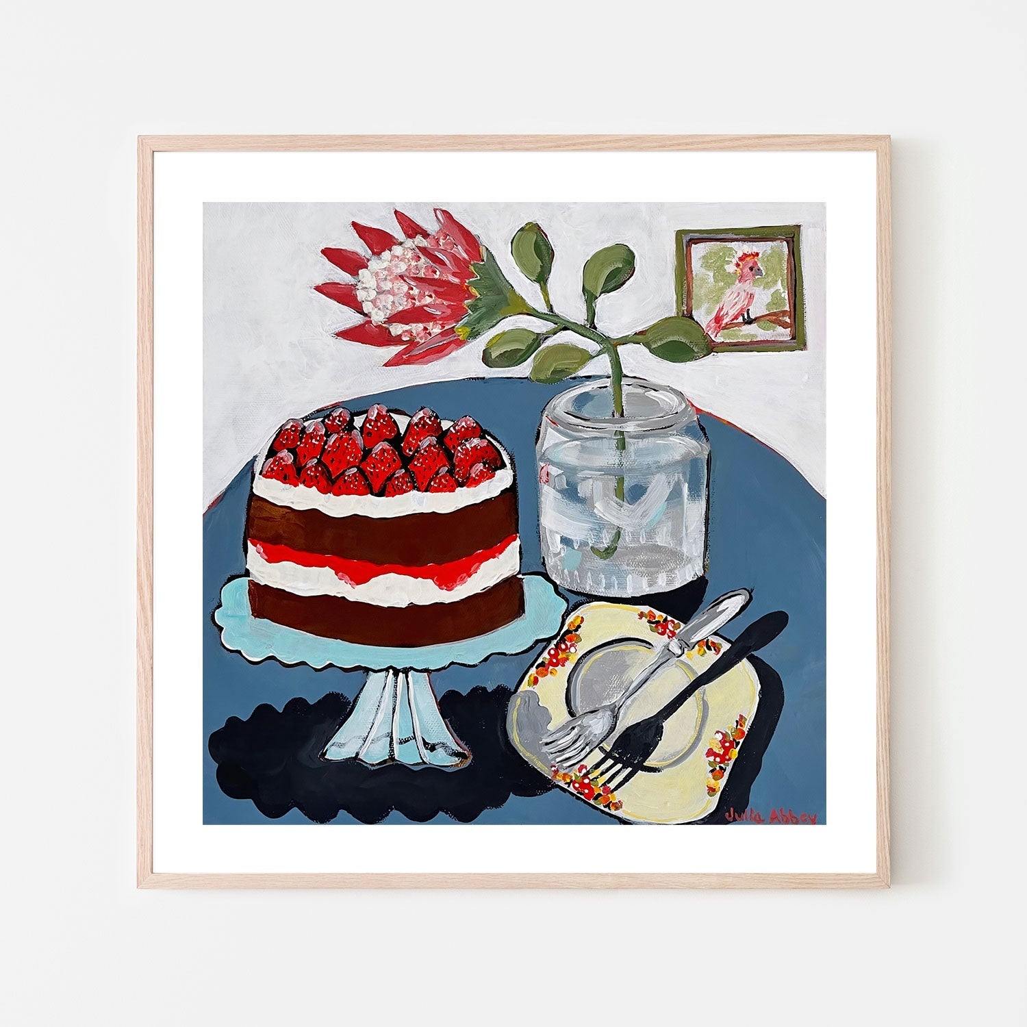 wall-art-print-canvas-poster-framed-Strawberries And Cream , By Julia Abbey-6