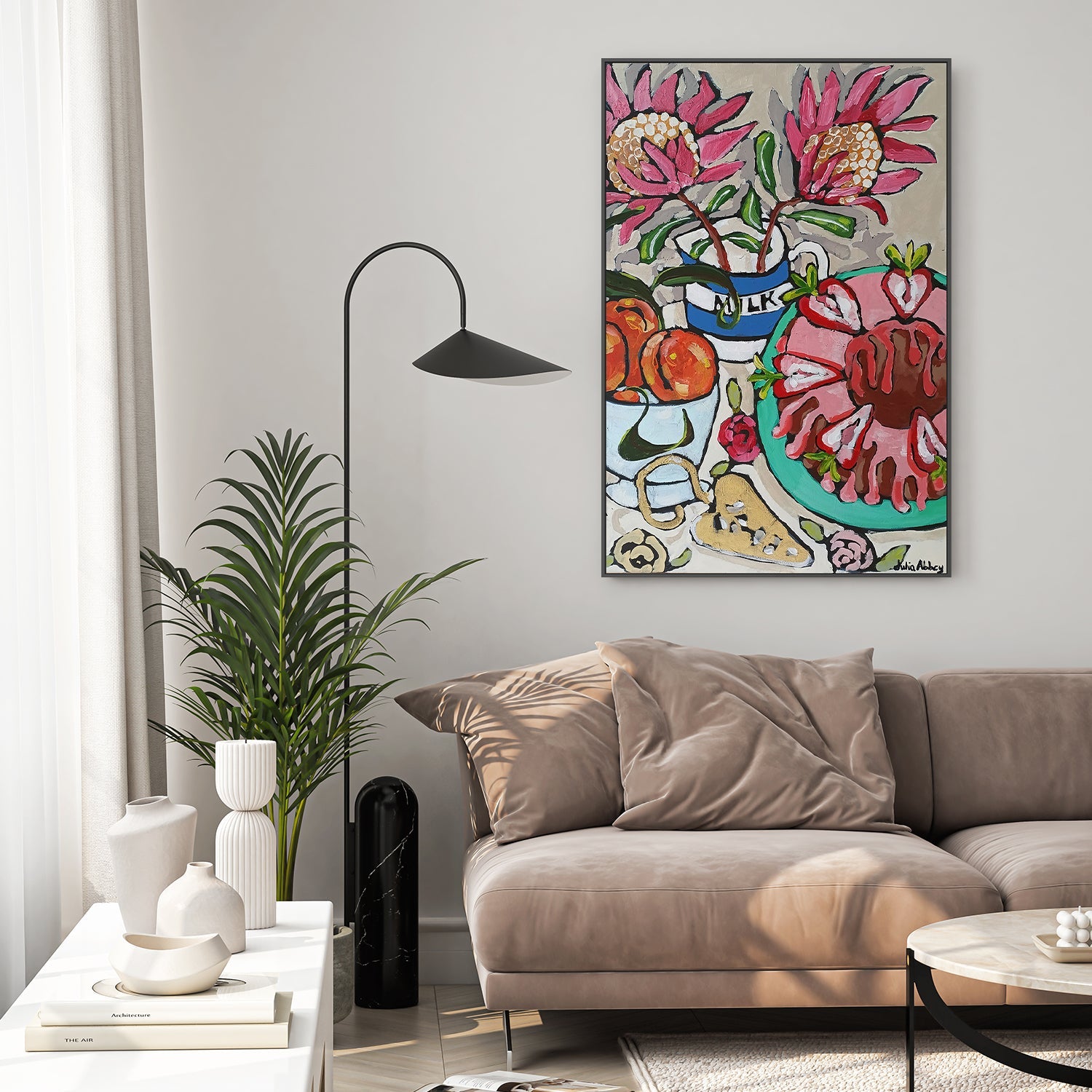 wall-art-print-canvas-poster-framed-Strawberry Bundt Cake-7