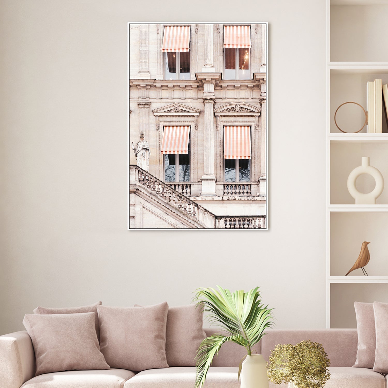 wall-art-print-canvas-poster-framed-Striped Paris Awning , By Pictufy-2