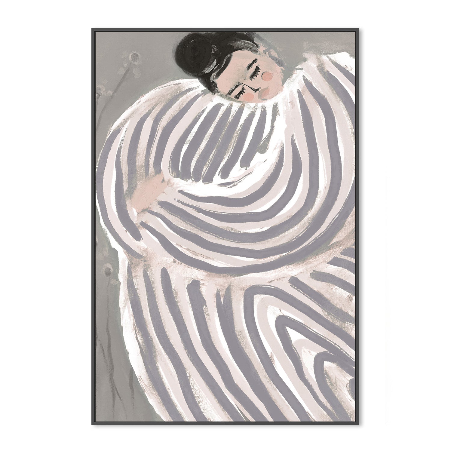 wall-art-print-canvas-poster-framed-Striped Serenity-3