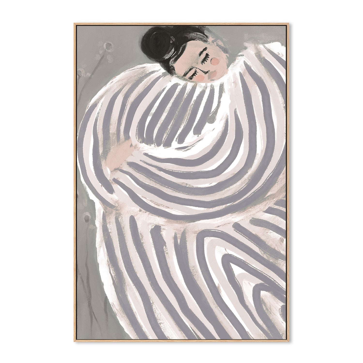 wall-art-print-canvas-poster-framed-Striped Serenity-4