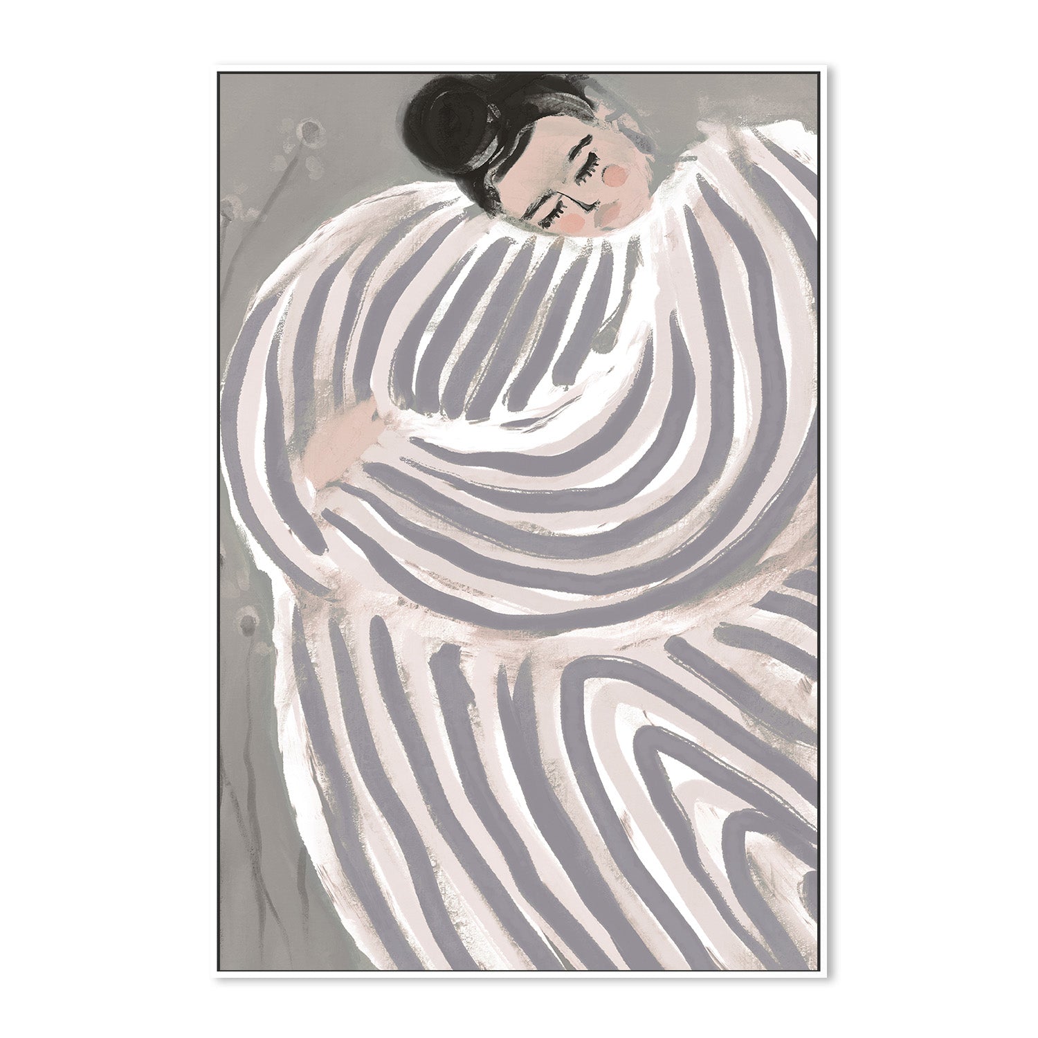 wall-art-print-canvas-poster-framed-Striped Serenity-5
