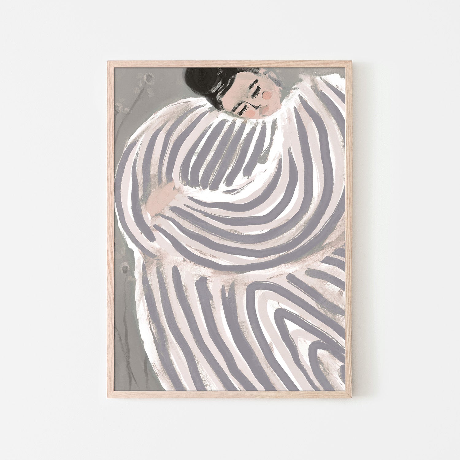 wall-art-print-canvas-poster-framed-Striped Serenity-6