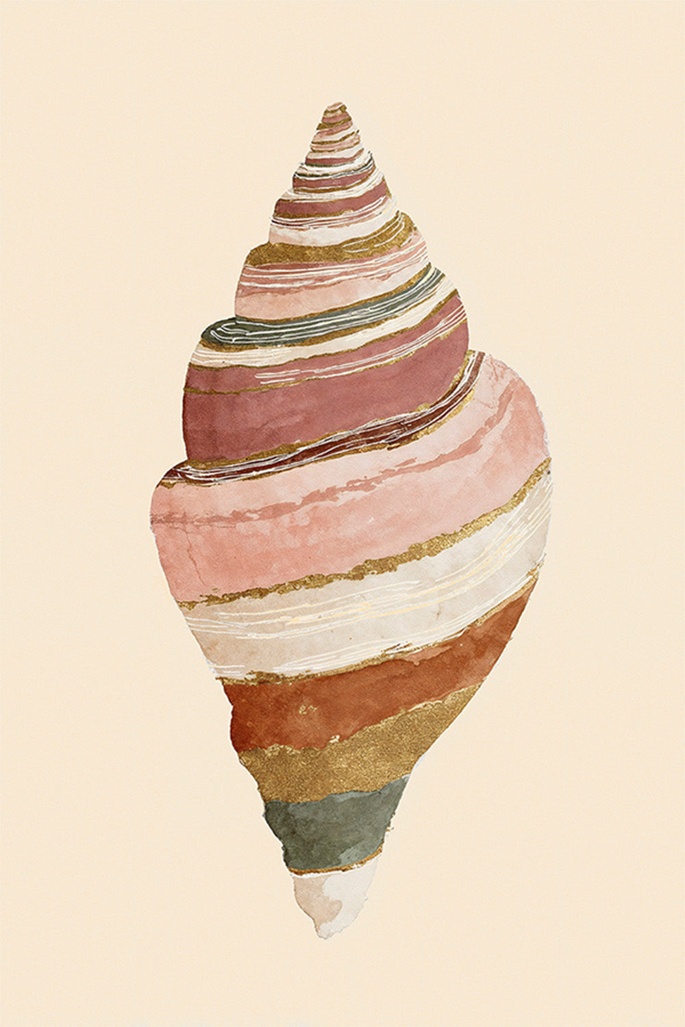 wall-art-print-canvas-poster-framed-Striped Shell-1