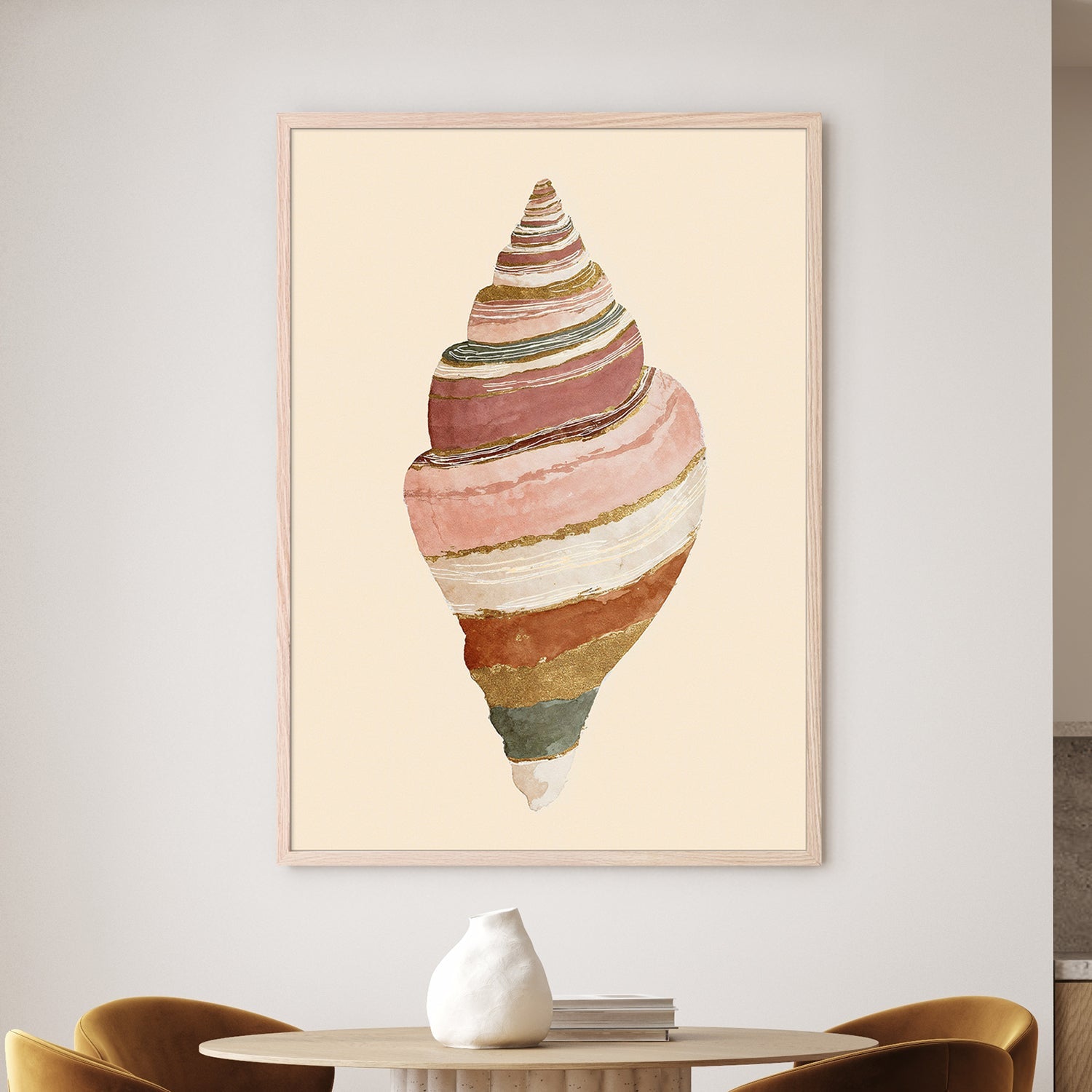 wall-art-print-canvas-poster-framed-Striped Shell-2