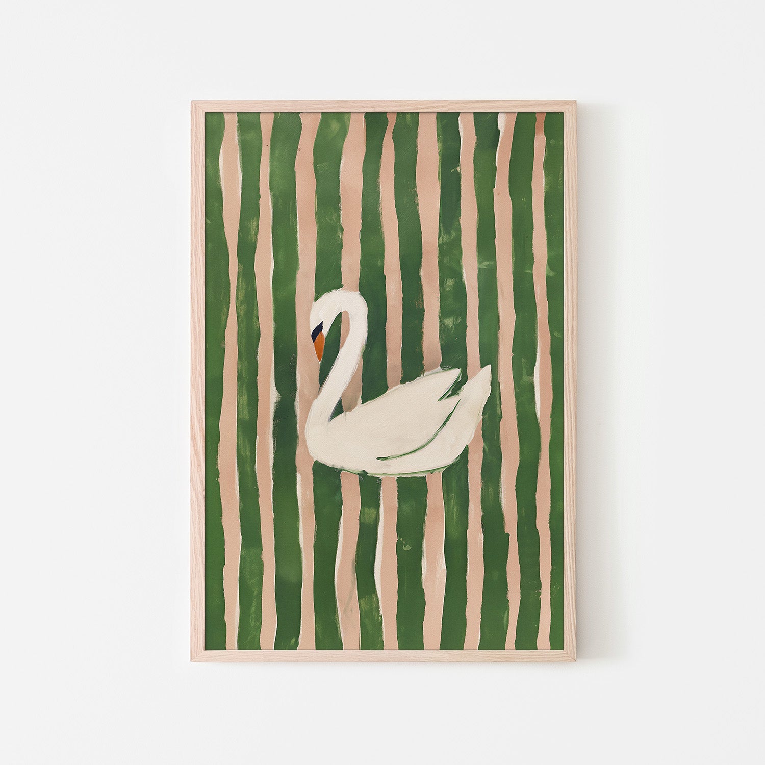 wall-art-print-canvas-poster-framed-striped swan-6