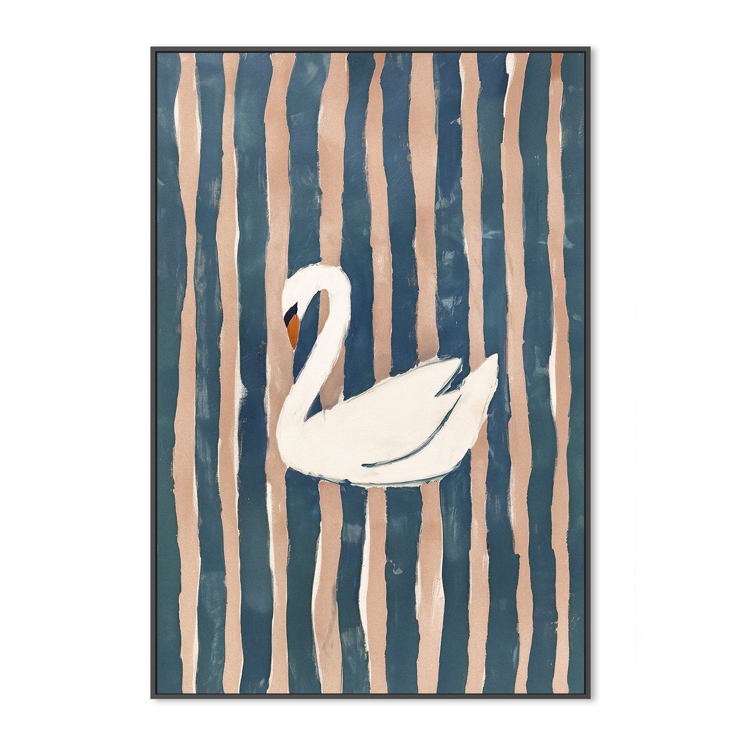 wall-art-print-canvas-poster-framed-Striped Swan, Style B-3