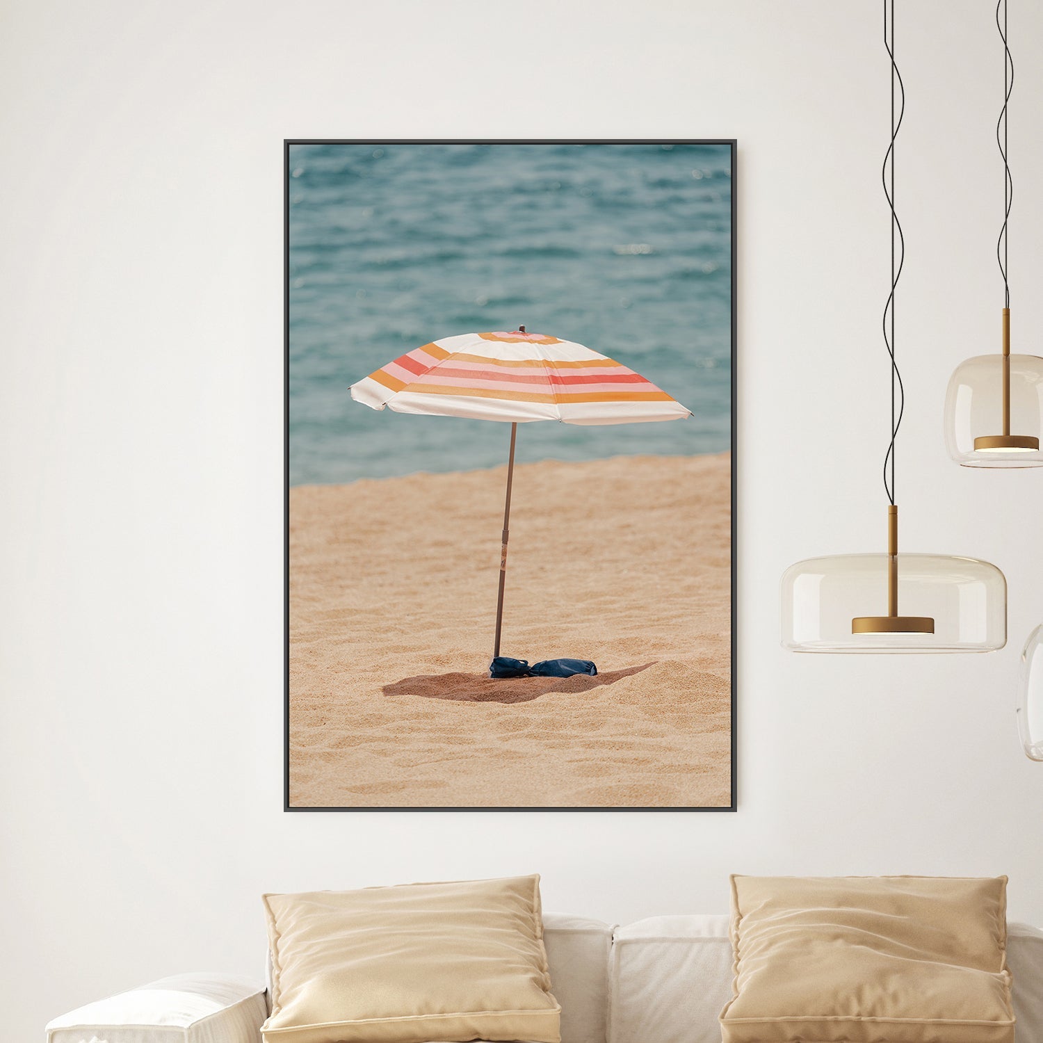 wall-art-print-canvas-poster-framed-Striped Umbrella-7