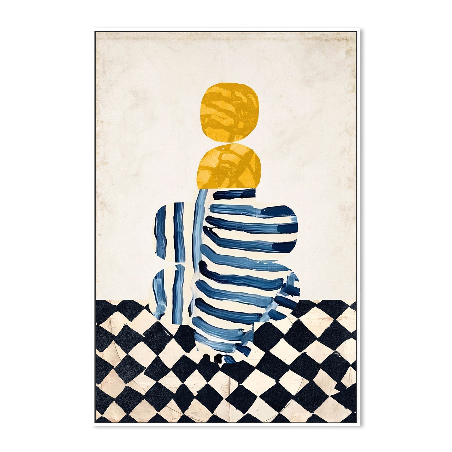 wall-art-print-canvas-poster-framed-Striped Vase , By Rogério Arruda-GIOIA-WALL-ART