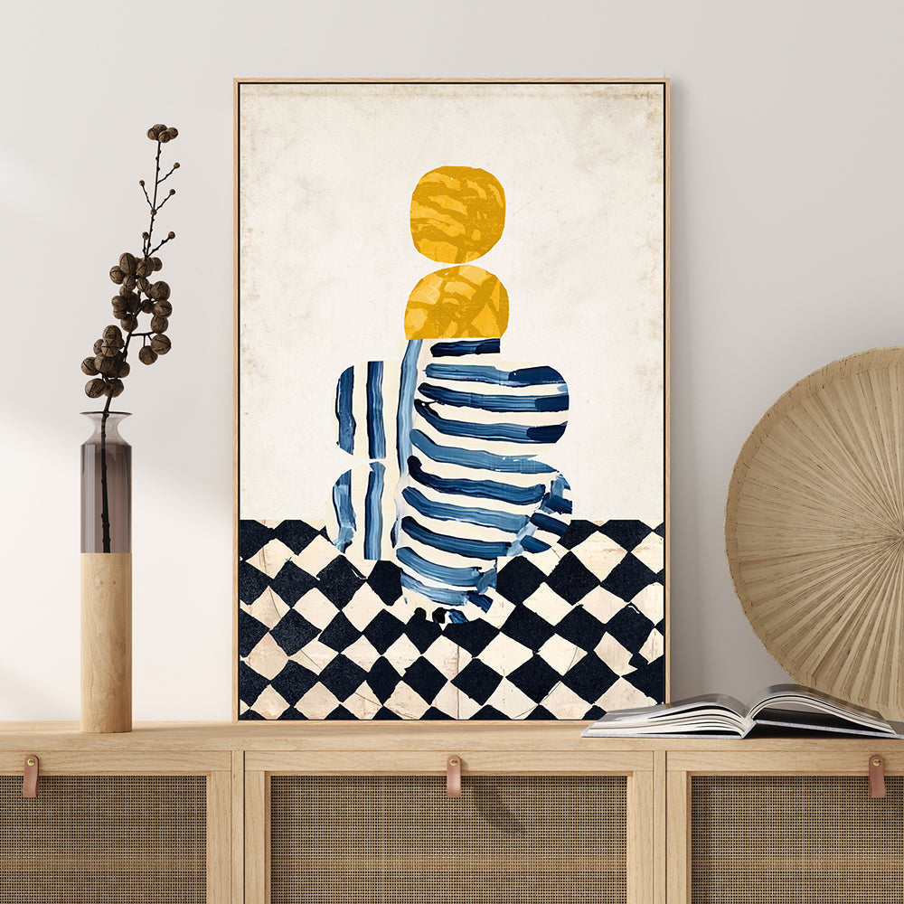 wall-art-print-canvas-poster-framed-Striped Vase , By Rogério Arruda-GIOIA-WALL-ART
