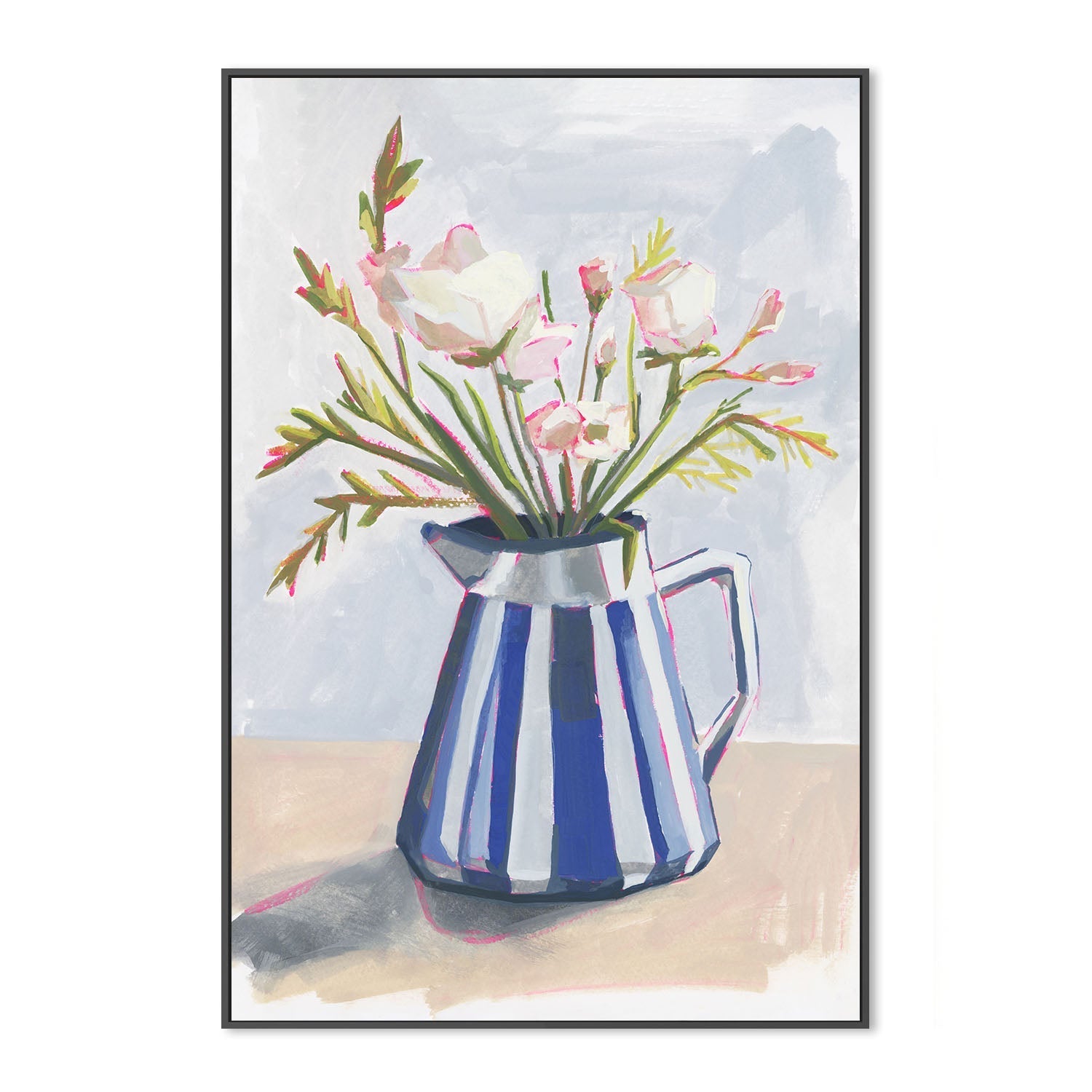 wall-art-print-canvas-poster-framed-Striped Vase, Style A , By Lucrecia Caporale-3