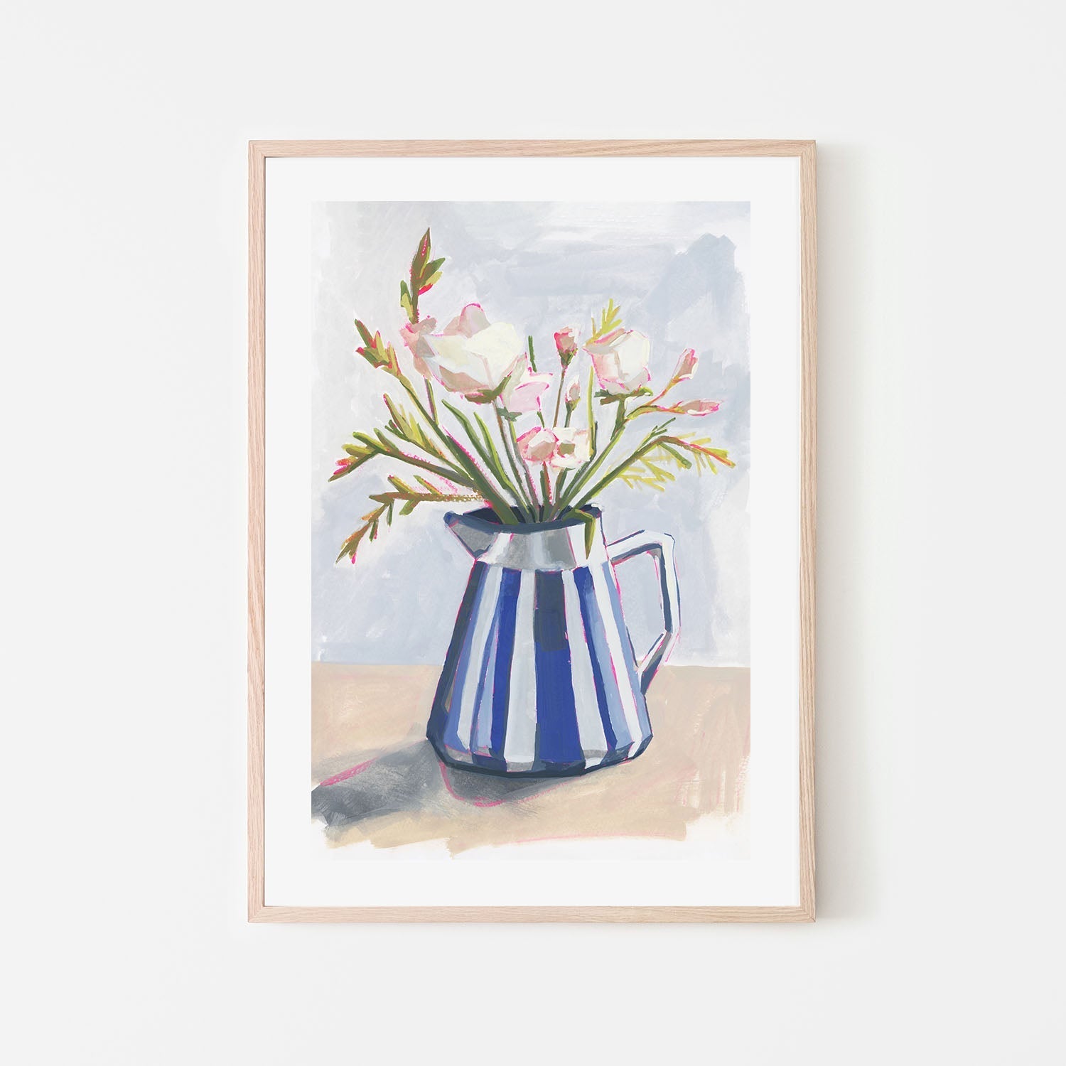 wall-art-print-canvas-poster-framed-Striped Vase, Style A , By Lucrecia Caporale-6