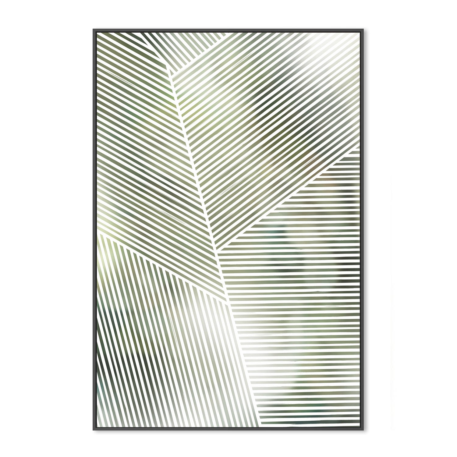 wall-art-print-canvas-poster-framed-Stripes Abstract Green-by-Dear Musketeer Studio-Gioia Wall Art