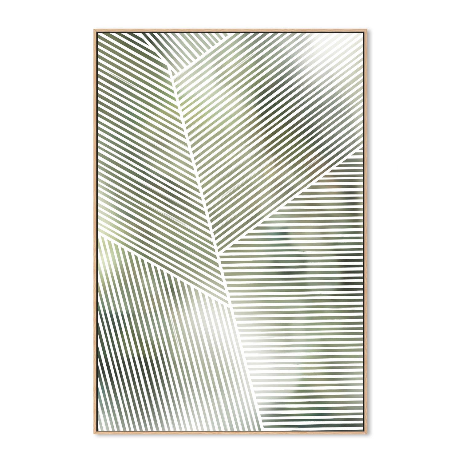 wall-art-print-canvas-poster-framed-Stripes Abstract Green-by-Dear Musketeer Studio-Gioia Wall Art
