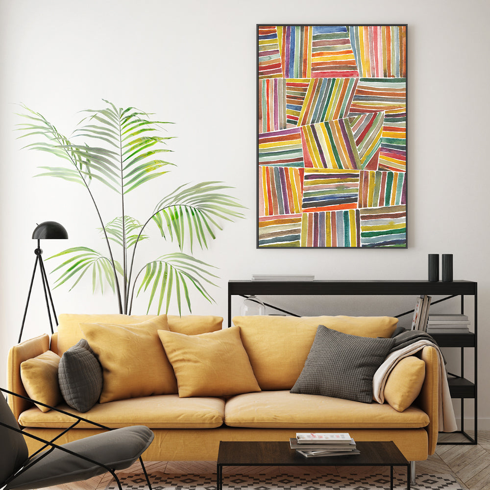 wall-art-print-canvas-poster-framed-Stripes, Style A-GIOIA-WALL-ART