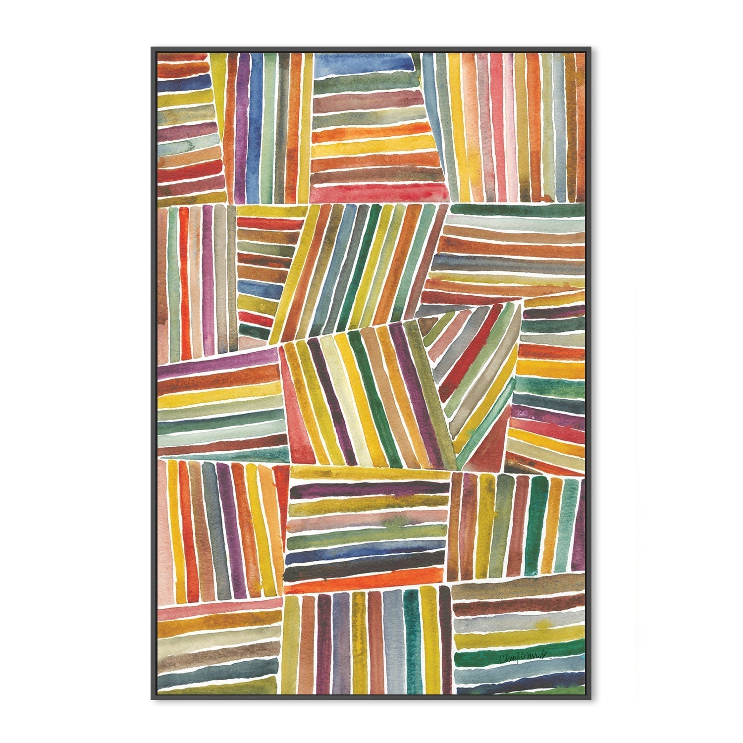wall-art-print-canvas-poster-framed-Stripes, Style A-GIOIA-WALL-ART