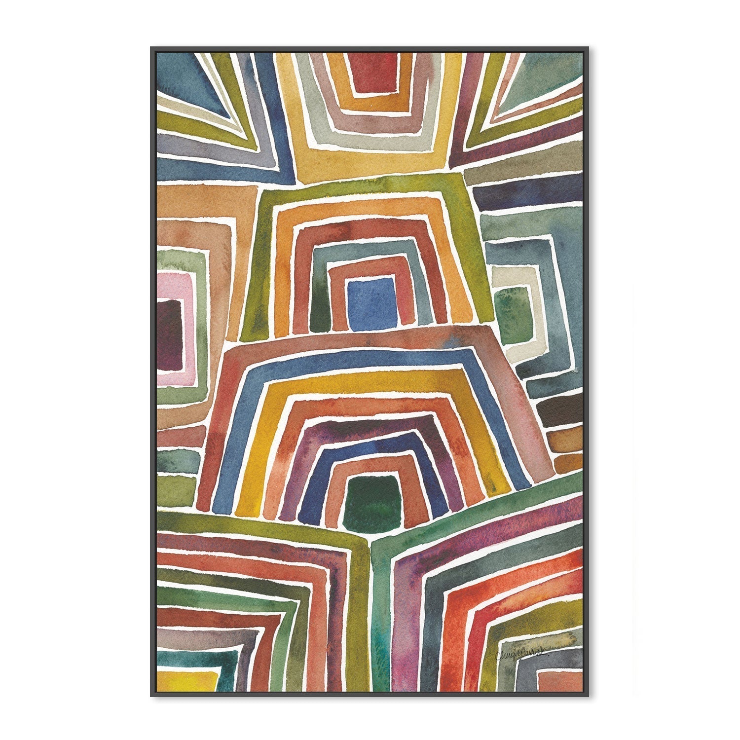 wall-art-print-canvas-poster-framed-Stripes, Style B-GIOIA-WALL-ART