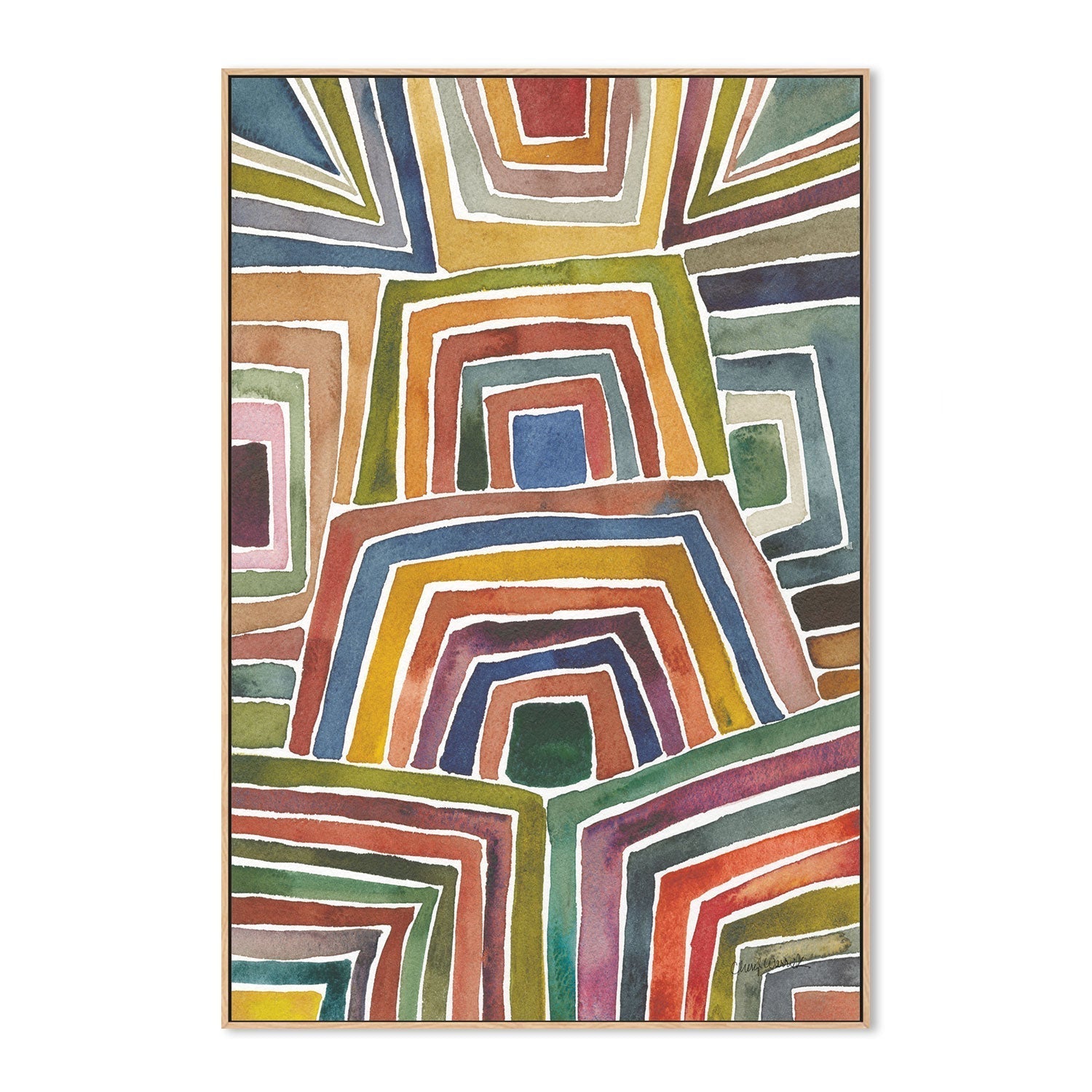 wall-art-print-canvas-poster-framed-Stripes, Style B-GIOIA-WALL-ART