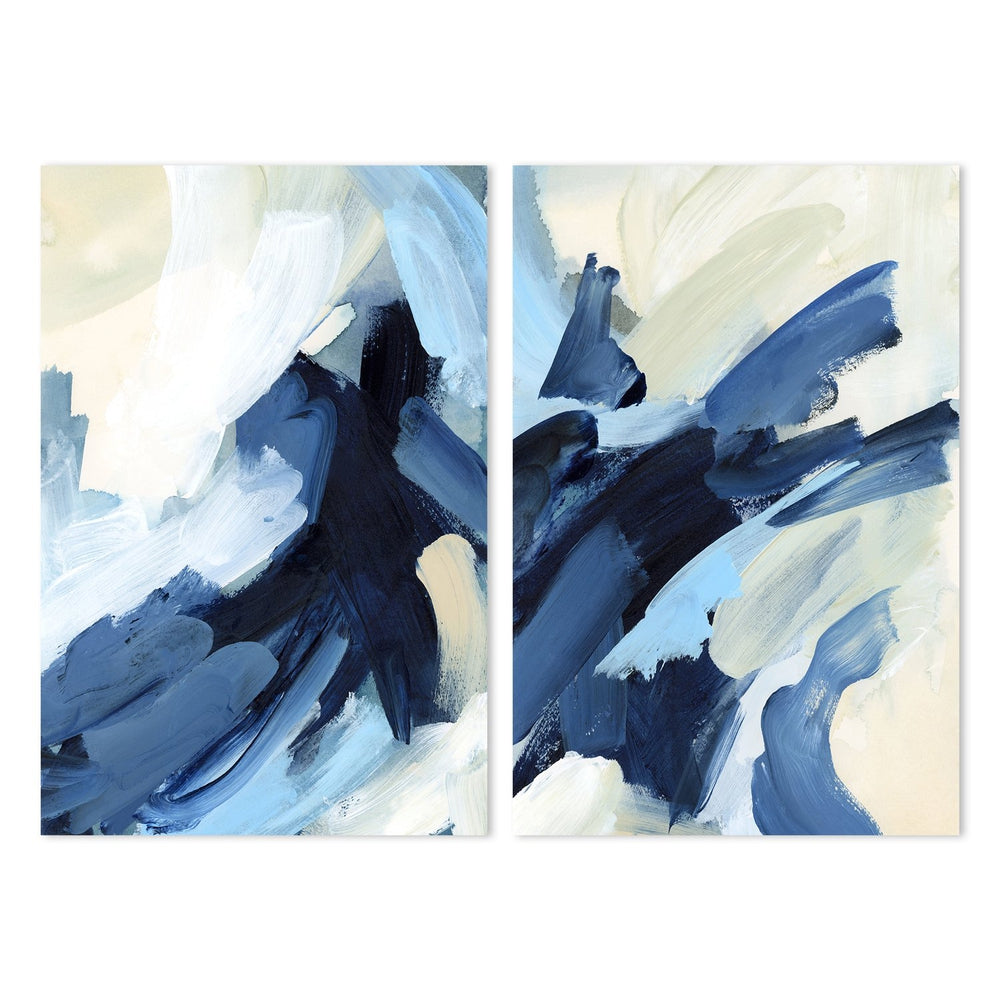 wall-art-print-canvas-poster-framed-Summer On The Cape Abstract Pattern, Set Of 2-by-Emily Wood-Gioia Wall Art