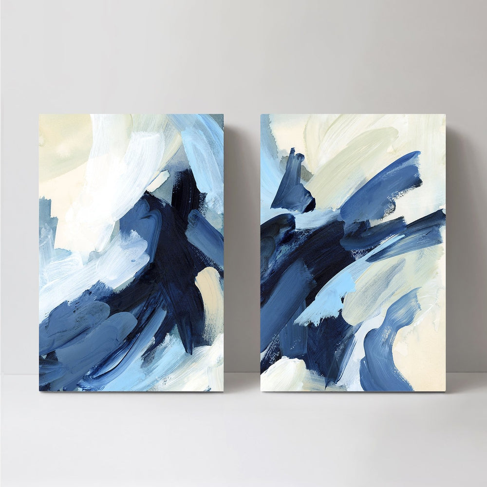 wall-art-print-canvas-poster-framed-Summer On The Cape Abstract Pattern, Set Of 2-by-Emily Wood-Gioia Wall Art
