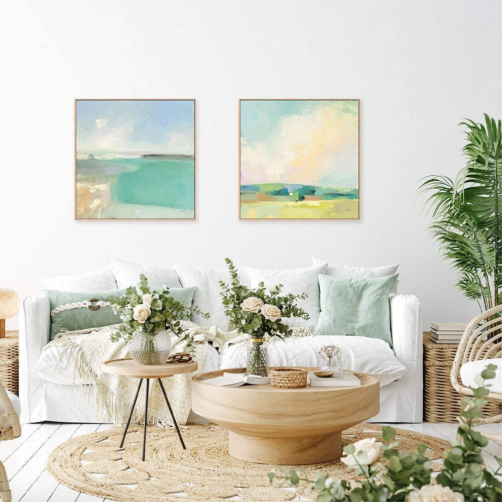 wall-art-print-canvas-poster-framed-Summer Sky, Set of 2-by-Julia Purinton-Gioia Wall Art