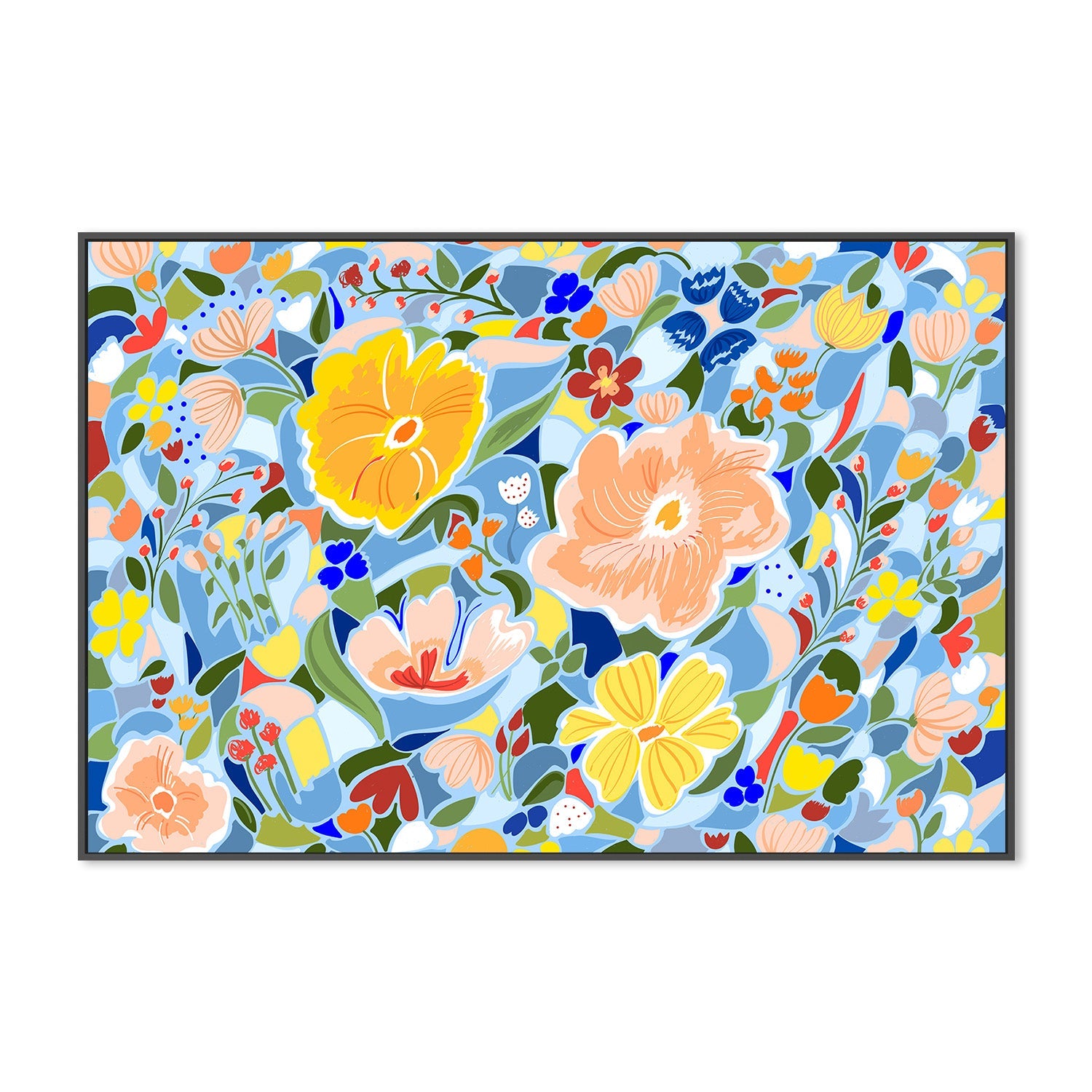 wall-art-print-canvas-poster-framed-Summery Floral-3