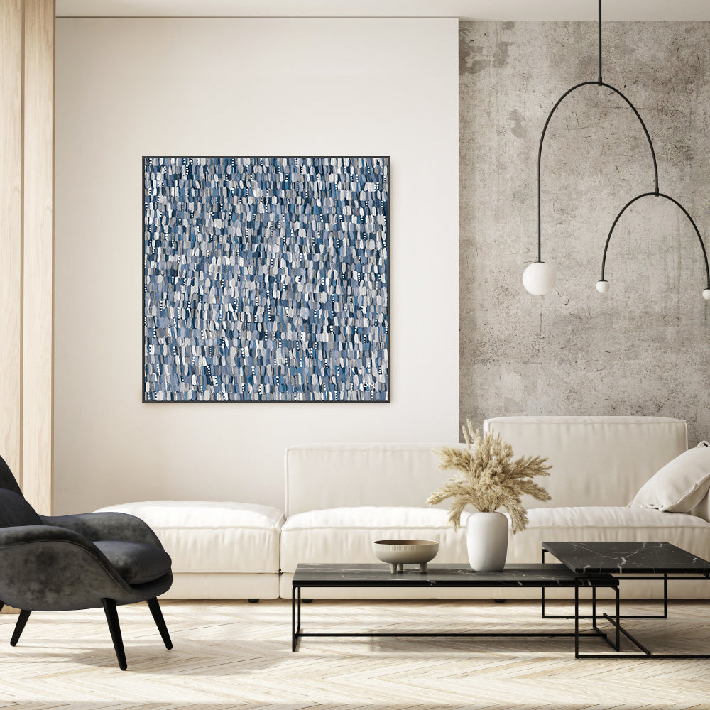 wall-art-print-canvas-poster-framed-Sun Shower, Navy Blue Tones , By Bri Chelman-7
